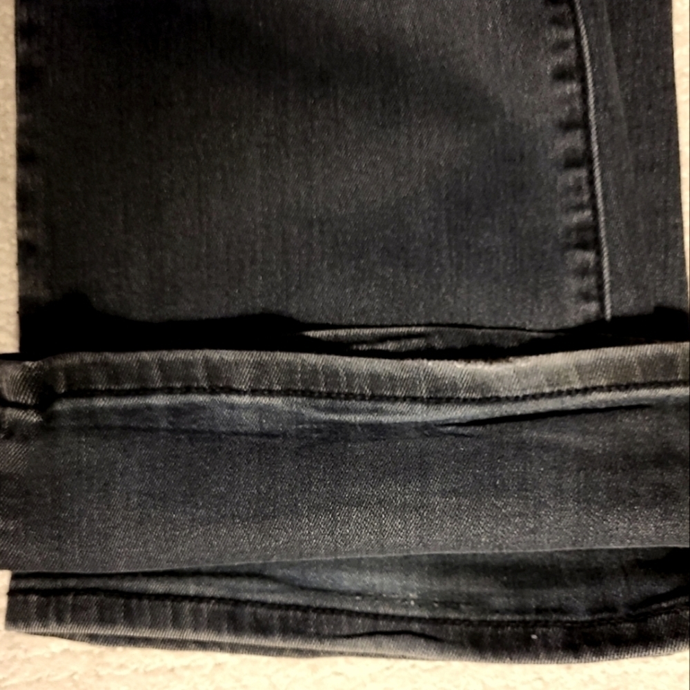 ROCK & REPUBLIC Jeans Kashmiere Straight Leg Black Stretch Denim Low Rise Skinny - Picture 6 of 9